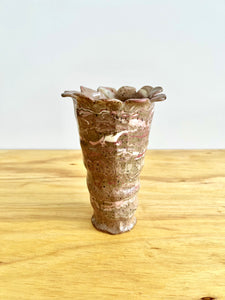 Scalloped Vase 8" - Pink