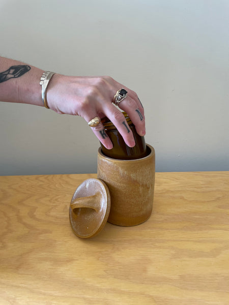 Medium Ceramic Jar - Ochre