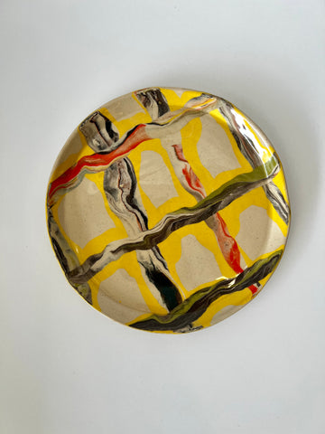 Woven Grid Plate - Yellow