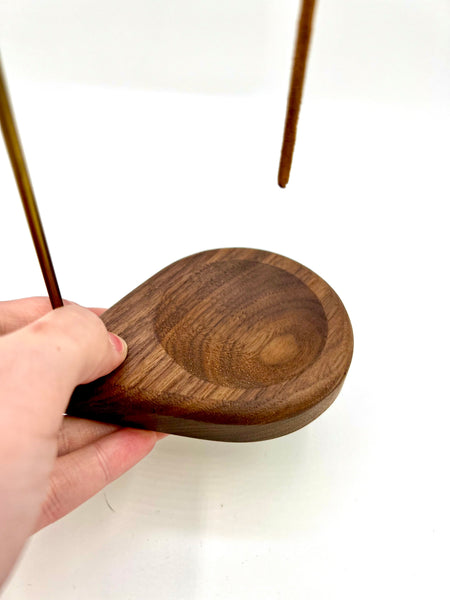 Teardrop Incense Holder - Walnut