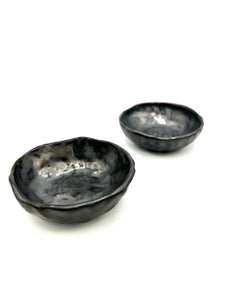 Dark Metallic Pinch Pot Dish