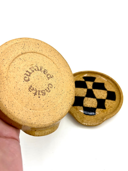 Wavy Checkered Speckled Spoon Rest