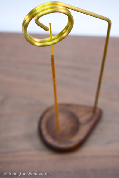 Teardrop Incense Holder - Walnut