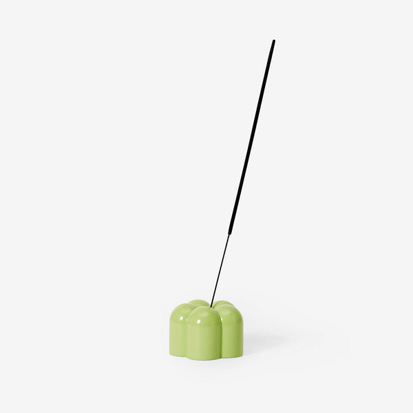 Poppy Candle & Incense Holder - Green