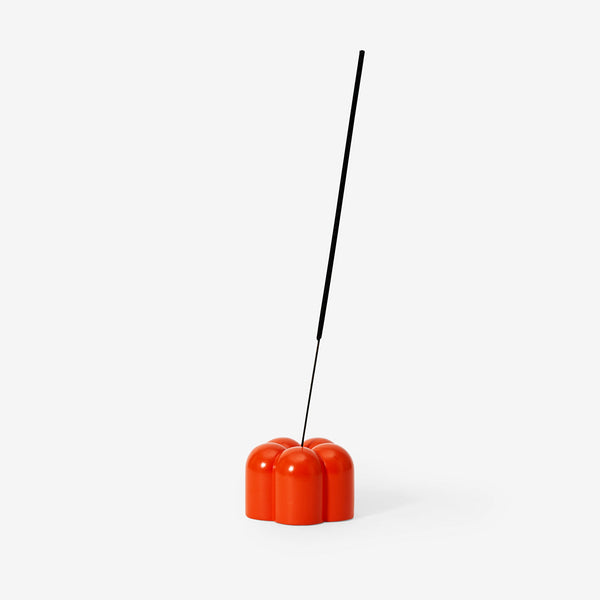 Poppy Candle & Incense Holder - Coral