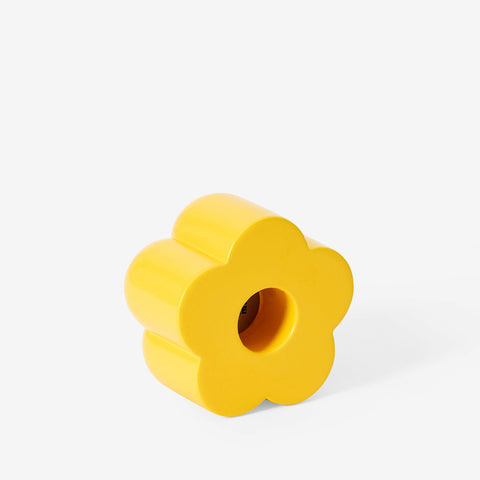 Poppy Candle & Incense Holder - Yellow