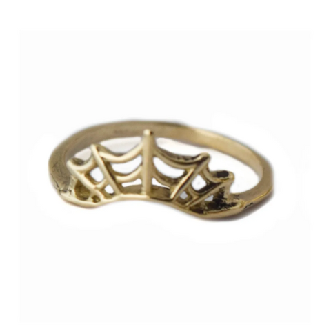 Curved Web Ring - 14K Yellow Gold