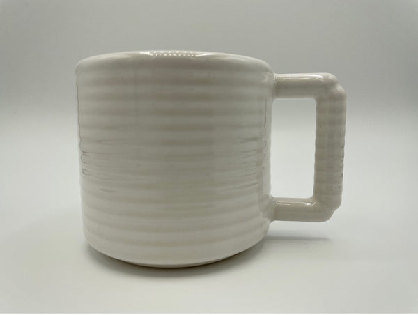 White Gozer Mug in Horizontal Texture