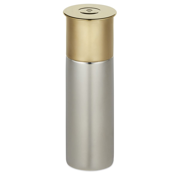 Cartridge Bullet Flask - English Pewter & Brass
