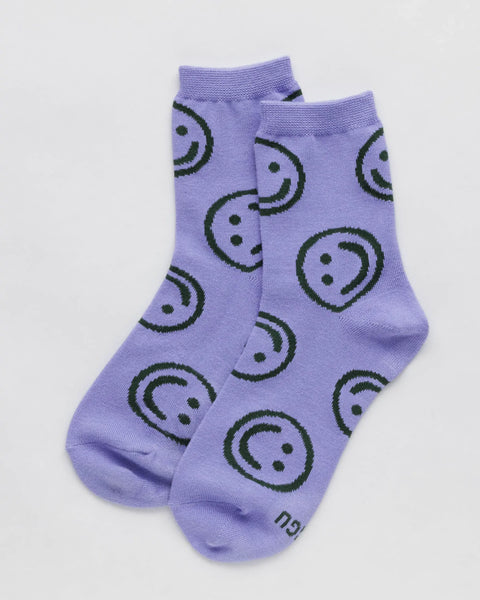 Crew Socks - Lavender Happy