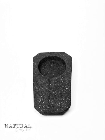 Concrete Smudge Holder - Black Terrazzo