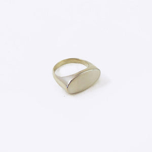 Obscura Oval Signet Ring - Sterling Silver